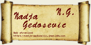 Nadja Gedošević vizit kartica